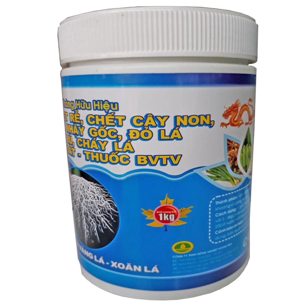 Nấm đối kháng hữu hiệu Trichoderma  chống vàng lá thối rễ, chết cây con, héo rũ, đỏ lá, cháy lá, giải độc đất,..