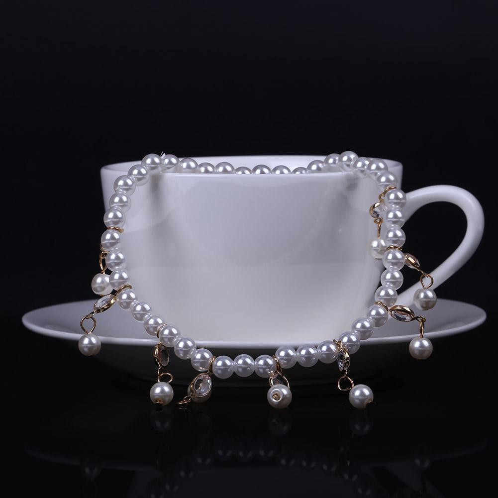 Vòng đeo chân đính ngọc trai giả thanh lịch cho nữ | BigBuy360 - bigbuy360.vn