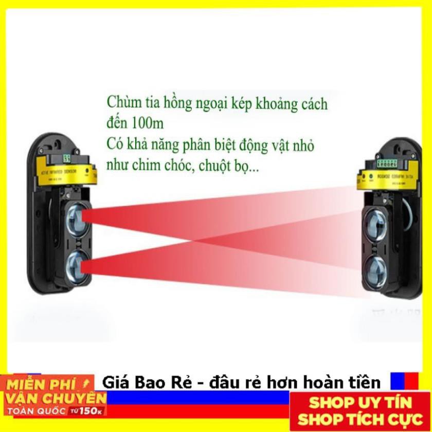 Trợ giá'' Hàng rào báo động chống trộm bằng cảm biến hồng ngoại ABT-100 kèm 2 nguồn Adapter