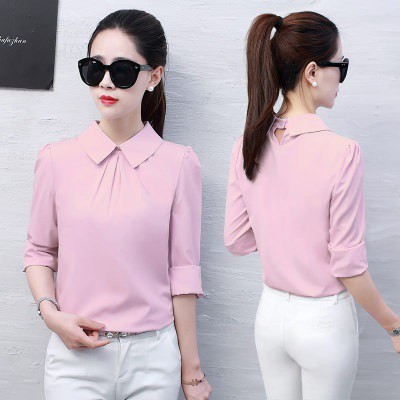 Áo sơ mi nữ kiểu cổ sen hàng Quảng Châu  SM169