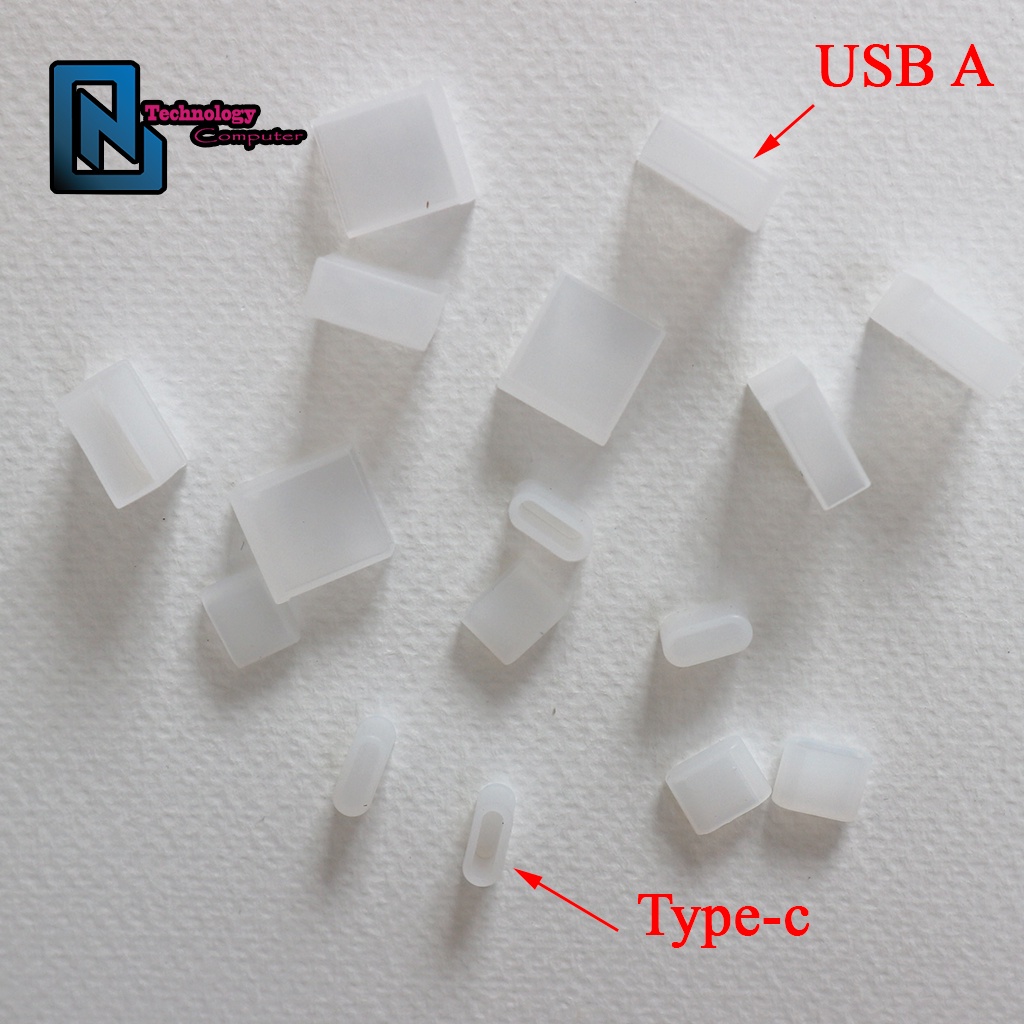 10 Bộ Ốp Đầu Cáp Type-C USB A Chất Liệu Silicon Dẻo