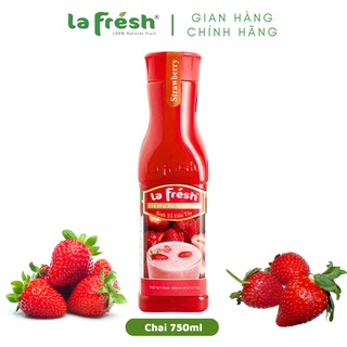 Sinh tố dâu tây chai 650ml - lafresh