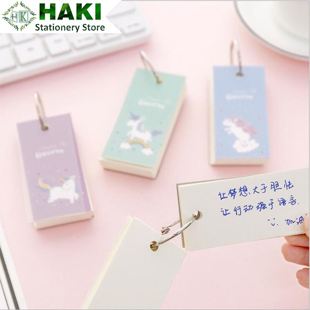 Flashcard học từ vựng tiếng anh HAKI, bộ thẻ flashcard 80 trang nhiều mẫu đẹp dễ thương FC01