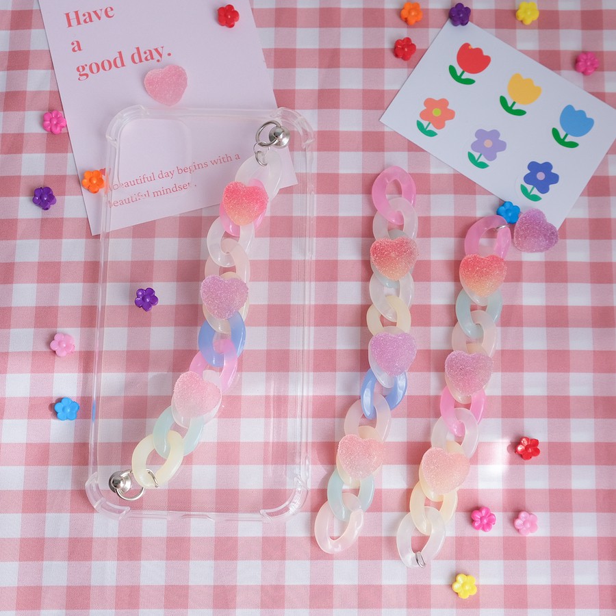 Strap case Chain phone case Dây giữ điện thoại xinh xắn không kèm case