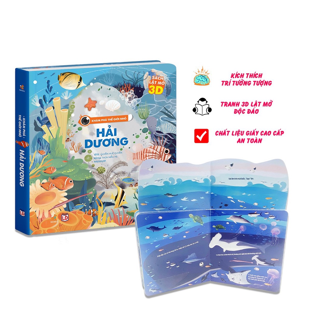 Sách Khám phá thế giới nhỏ Hải Dương Sách tương tác lật mở 3D