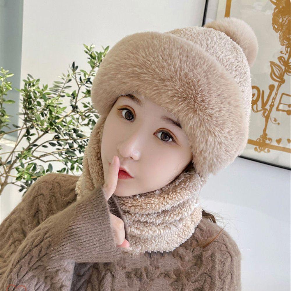 Mũ Trùm Đầu Phối Lông Thú Cho Nữ