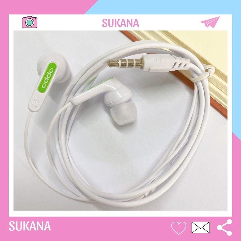 Tai nghe OPPO có dây nhét tai jack 3.5 có mic chính hãng SR-2 SUKANA