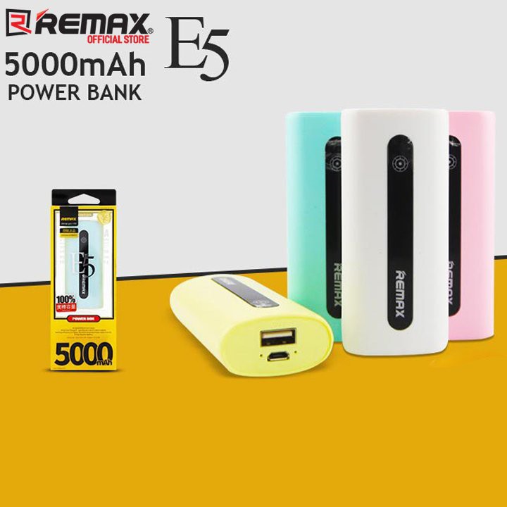 [ xả kho ] C96  Pin Sạc dự phòng REMAX 5000 mAh - Pin Sạc dự phòng mini nhỏ gọn - tiện ích