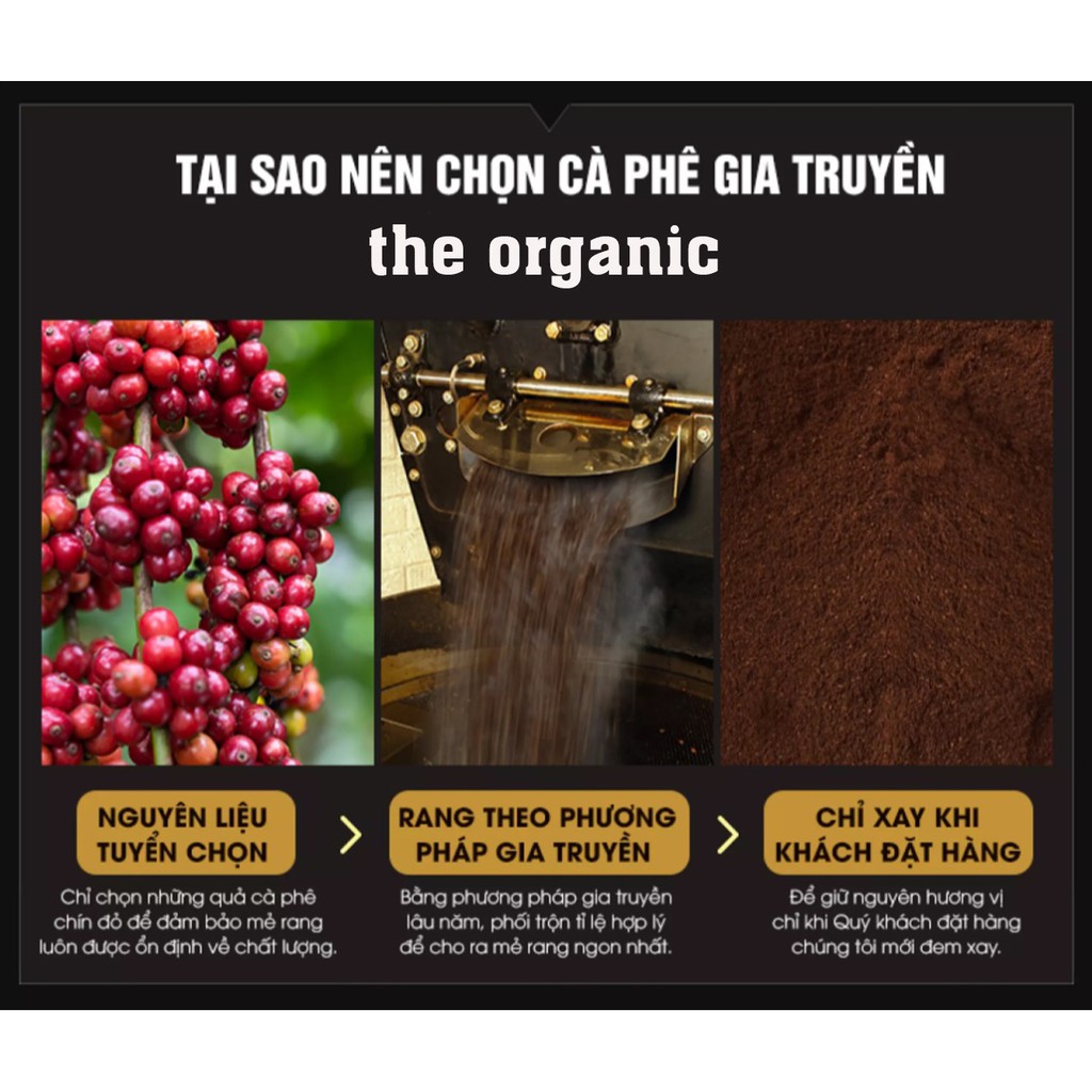 cà phê nguyên chất rang mộc THE ORGANIC coffee | BigBuy360 - bigbuy360.vn