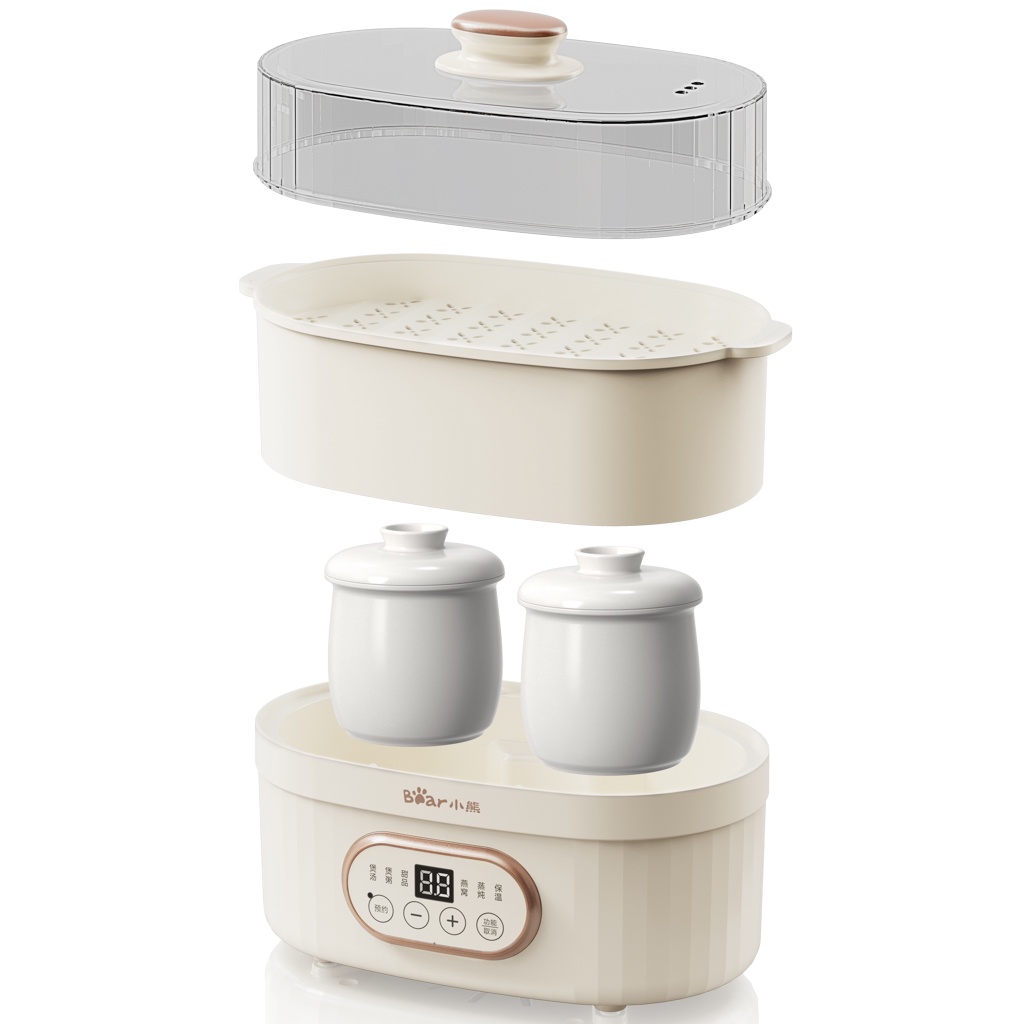Nồi nấu chậm 1L đa năng Bear DDZ-C10V1 - Hàng chính hãng