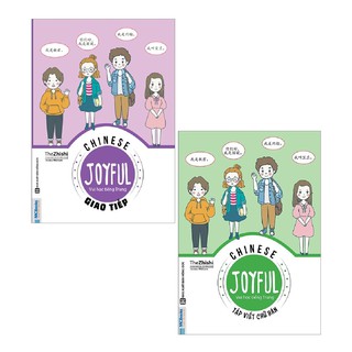 Sách - combo joyful chinese - vui học tiếng trung - giao tiếp + joyful chinese - vui học tiếng trung - tập viết chữ hán