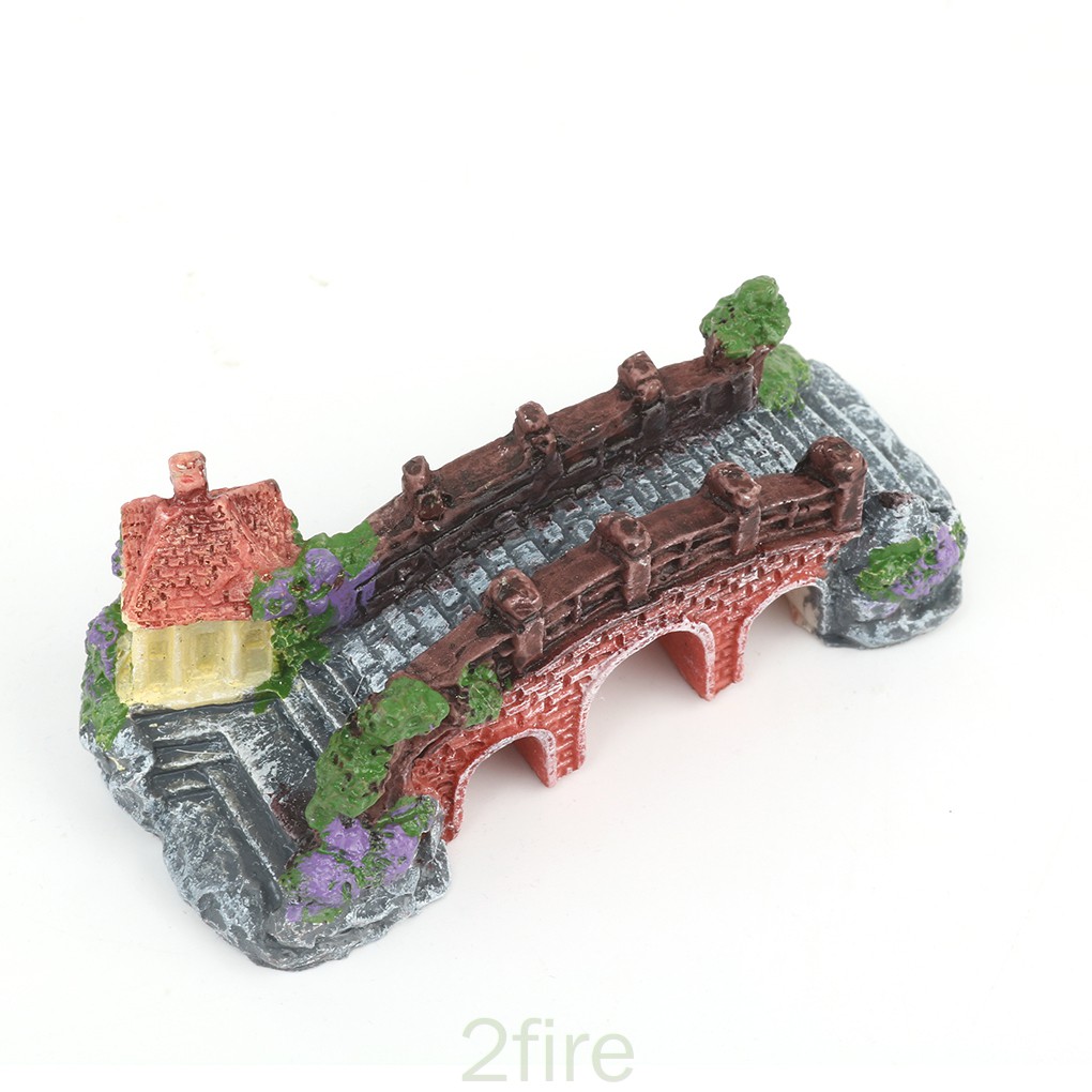 Mô hình cây cầu bằng nhựa resin trang trí bể cá