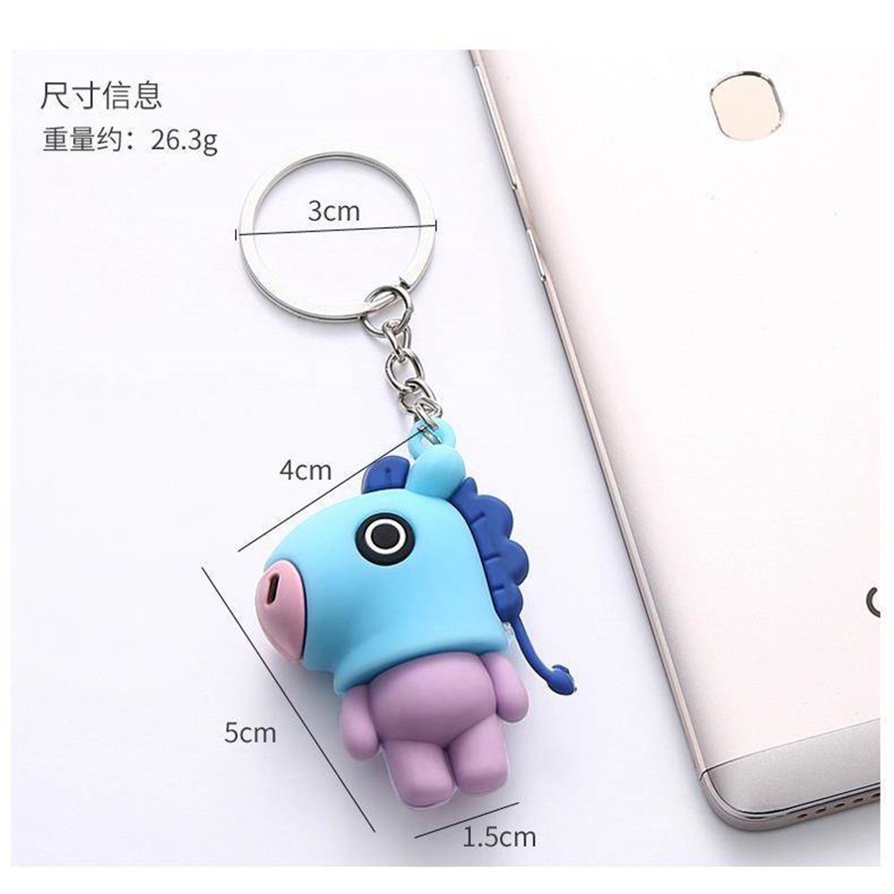 🎈FUTURE🎈 Portable Keychain Multi-function Bangtan Boys Key Ring 3D Silicon Stylish Korean Cartoon K-Pop