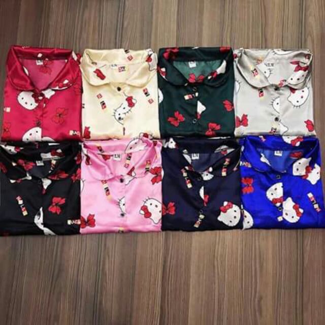 Bộ ngủ Pijama vải Phi lụa
