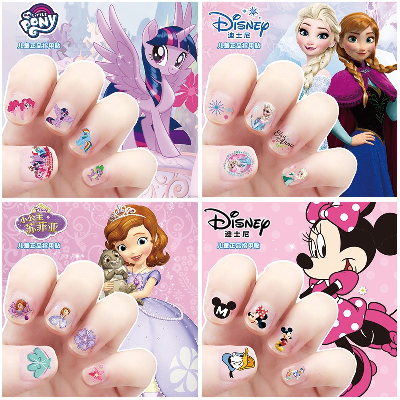Nhãn dán họa tiết Pony/Frozen/Sofia//Chuột Minnie Mickey xinh xắn dành cho bé gái
