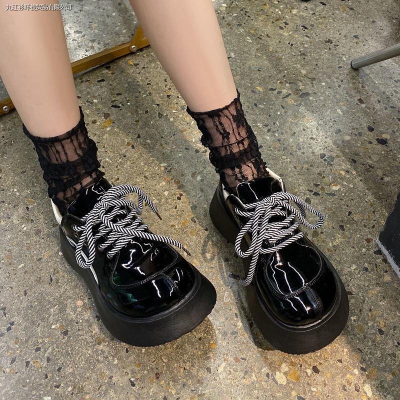 Giày da đế dày phong cách Nhật Bản thời trang mùa xuân dành cho nữ 2022