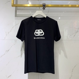 Áo thun tay ngắn cổ tròn in chữ Balenc1Aga phong cách mùa hè 2022 cho nam