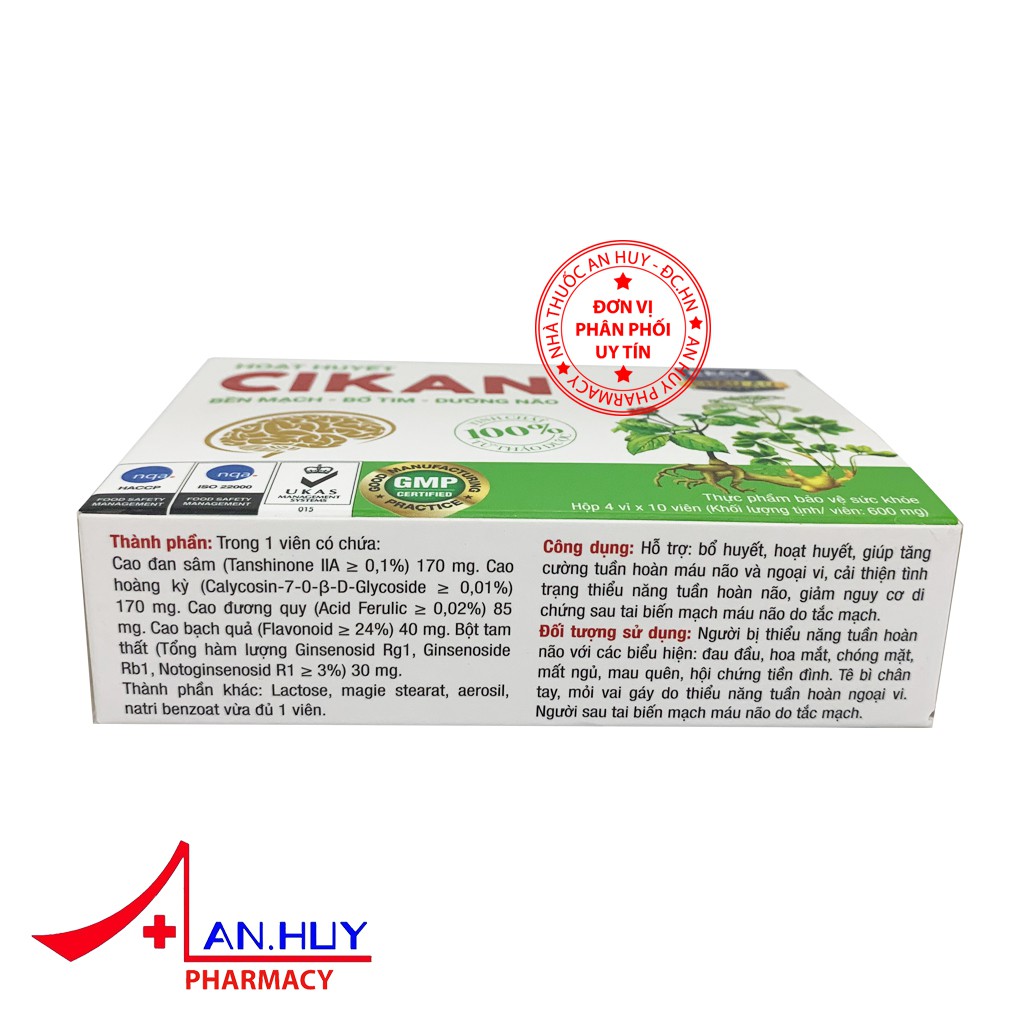 HOẠT HUYẾT CIKAN -  Bền Mạch, Bổ Tim, Dưỡng Não | BigBuy360 - bigbuy360.vn