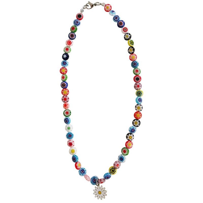 Vòng Cổ Mặt Hình Hoa Cúc Phong Cách Hip Hop Hàn Quốc