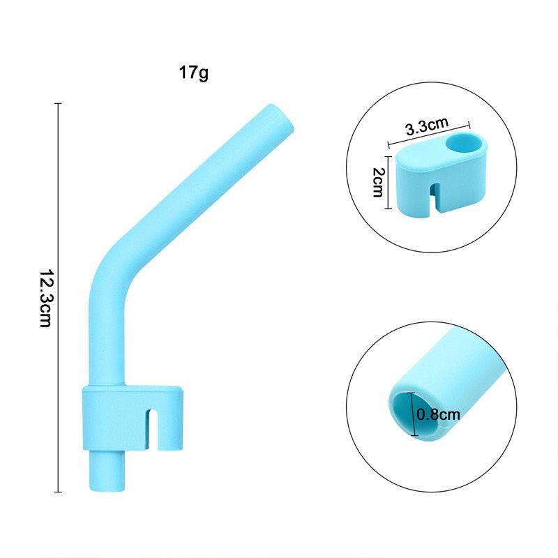 Ống hút silicon thực phẩm cho bé ăn dặm cài vào khay ăn dặm