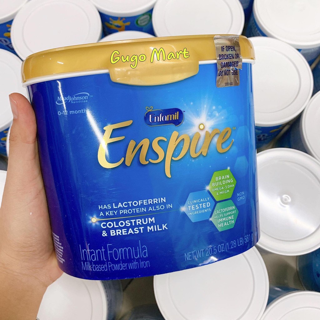 Sữa Enfamil Enspire cho bé từ 0-12 tháng tuôi 581g (Mỹ)