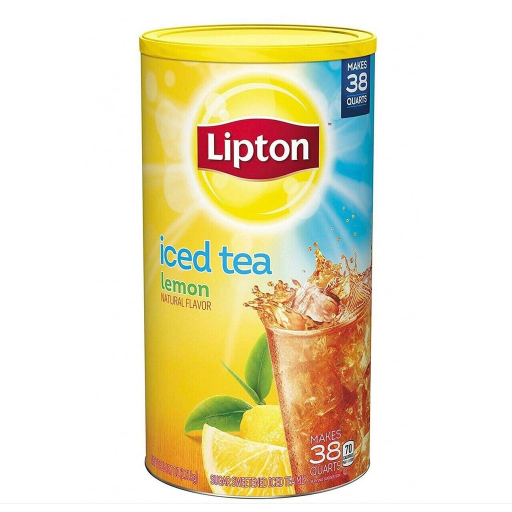 Bột trà chanh Lipton Iced Tea Lemon hàng Mỹ 2.54kg