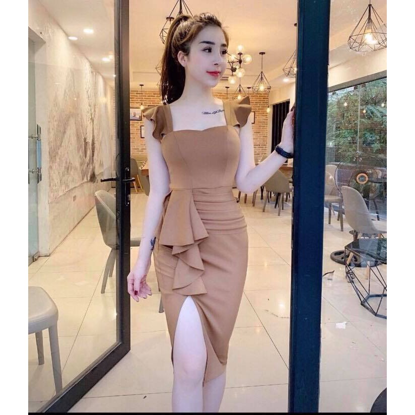 Đầm Ôm Body Vai Cánh Tiên Bèo Lai Mang Lại Sự Trẻ Trung Tươi Mới Cho Những Bạn Gái | BigBuy360 - bigbuy360.vn