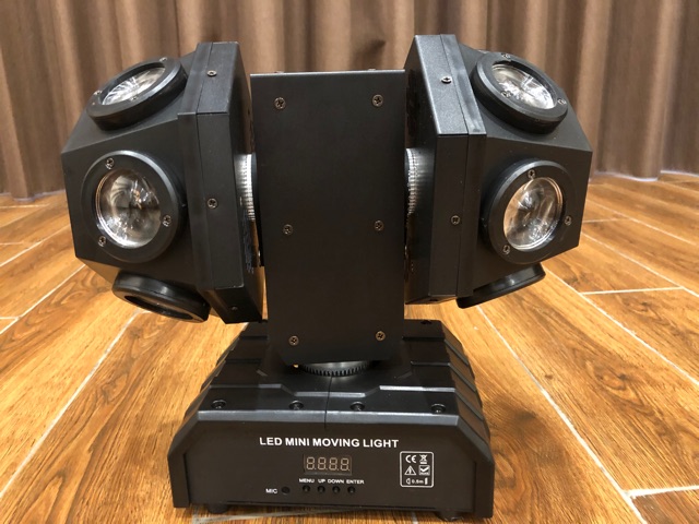 Đèn Moving 12 Mắt 2 Đầu Có Laser