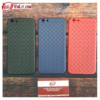 Ốp lưng Iphone 6 Plus / 6s Plus ốp silicon giả da đan xéo cực đẹp và sang trọng  I6P181209A11