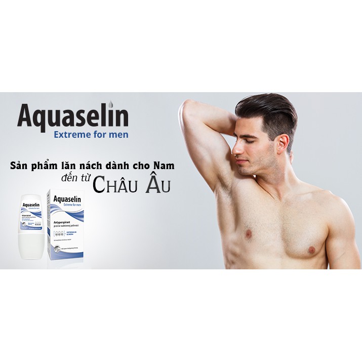 Aquaselin for men 50ml Lăn khử mùi không mùi cho nam - Dùng cho mọi loại da