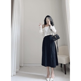 Set váy 2 dây kèm áo lưới by Samhyewear