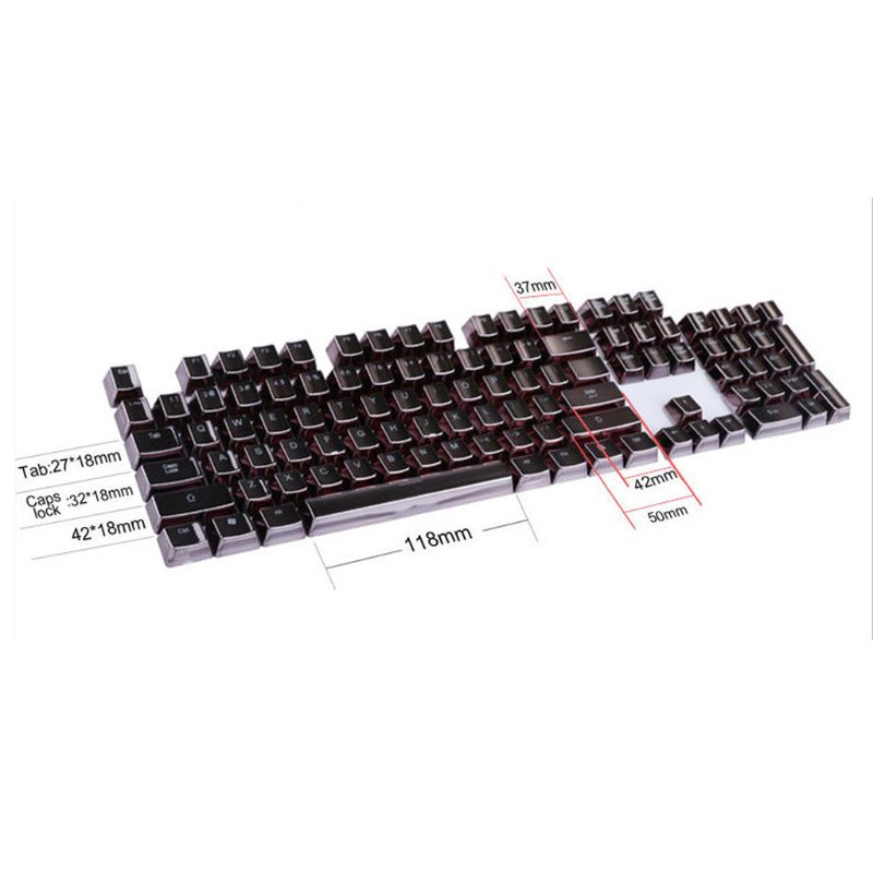 Bộ 104 Nút Bàn Phím Cơ Mạ Điện Màu Vàng/Bạc Dùng Để Chơi Game