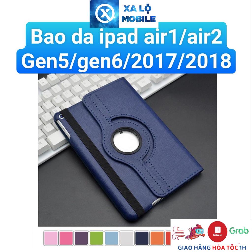 Bao da ốp lưng xoay 360 độ Ipad Air 1 / ipad Air 2 / Ipad 2017 / ipad 2018 / gen 5 / gen 6 9.7in