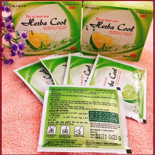 Bột sủi thanh nhiệt Herba cool, mát gan, giải độc gan, hộp 5 gói x 7gam