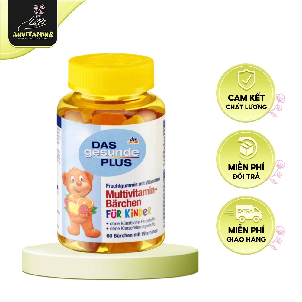 Kẹo dẻo gấu bổ sung vitamin tổng hợp Mivolis vị trái cây 60 viên - Anvitamins