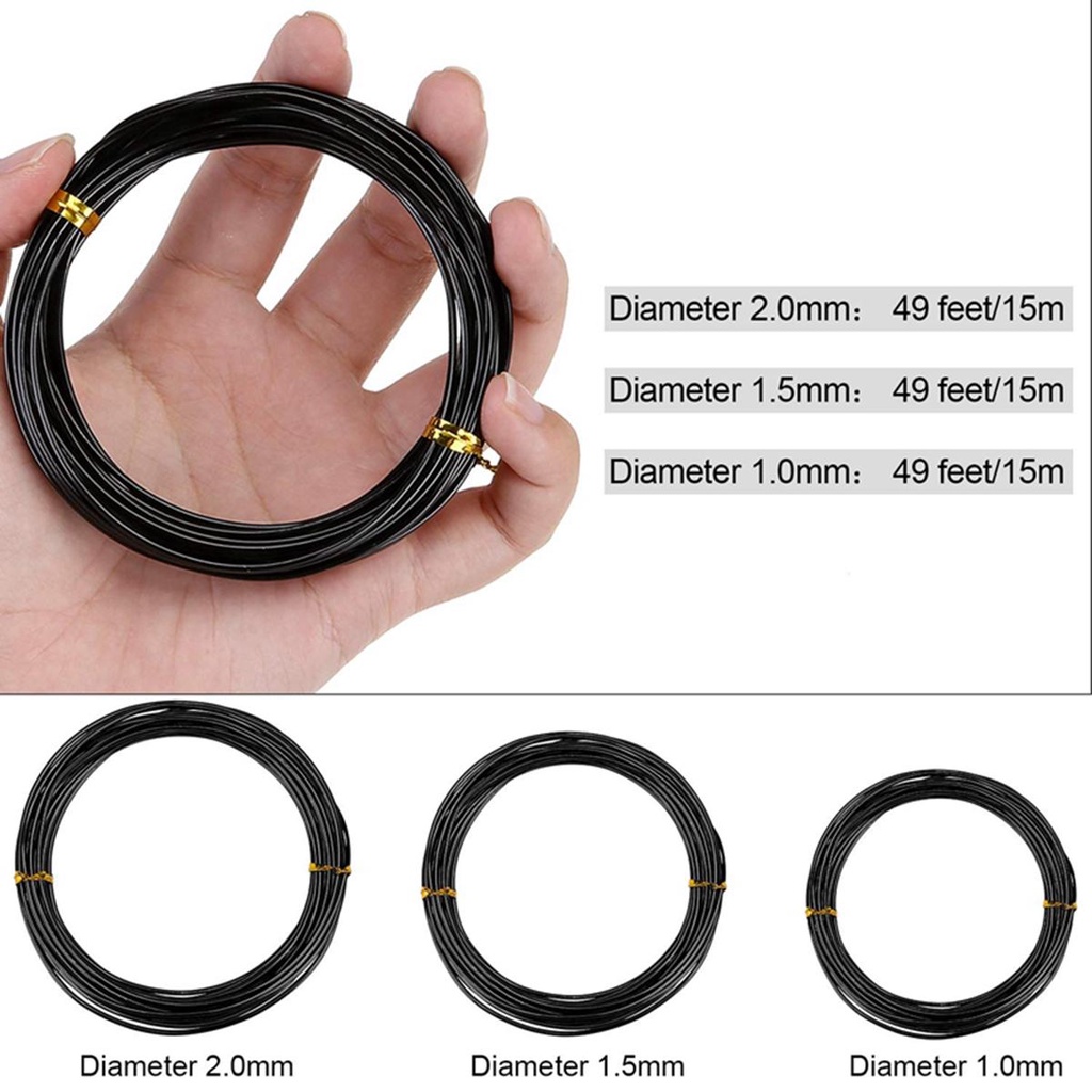 NICKOLAS 9 Cuộn Dây Cột Cây Cảnh 1mm 1.5mm 2mm