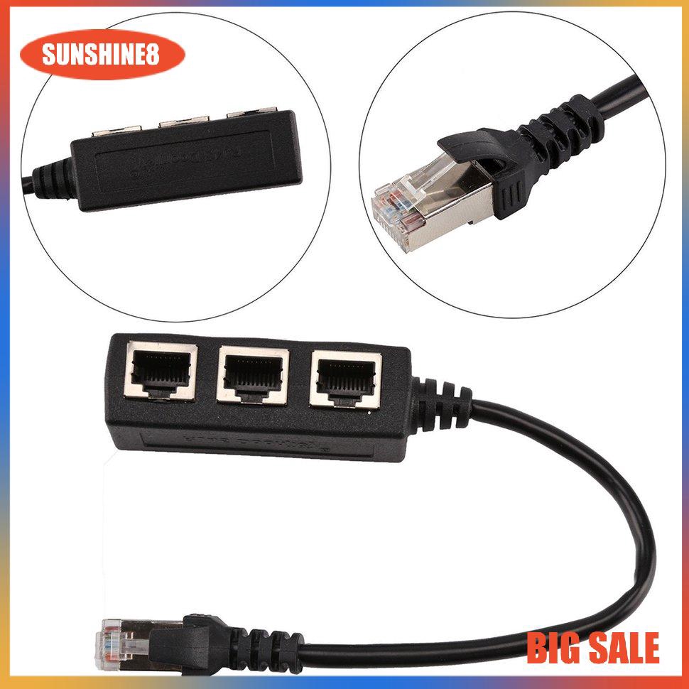 Bộ mở rộng bộ chia cáp mạng Ethernet LAN dài RJ45 1 đến 3 chuyên dụng