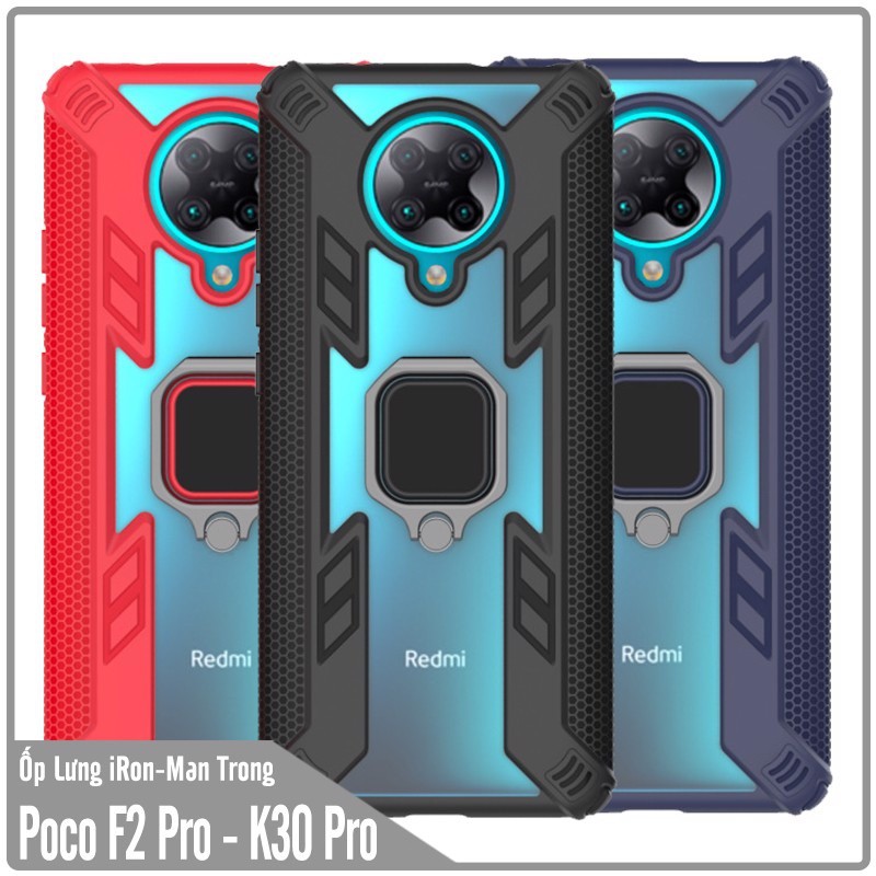 Ốp lưng cho Xiaomi Poco F2 Pro - Redmi K30 Pro - iRON - MAN IRING TRONG SUỐT Nhựa PC cứng viền dẻo chống sốc