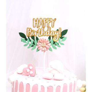 Topper HPBD vòng hoa