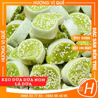 Kẹo Dừa Dứa Non Lá Dứa - Túi 500g - Đặc Sản Bến Tre
