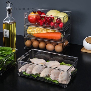 Hộp nhựa trong suốt hình chữ nhật đựng rau củ quả trái cây cho tủ lạnh