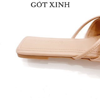 Dép xích nữ GÓT XINH GX2 da mờ đế bệt