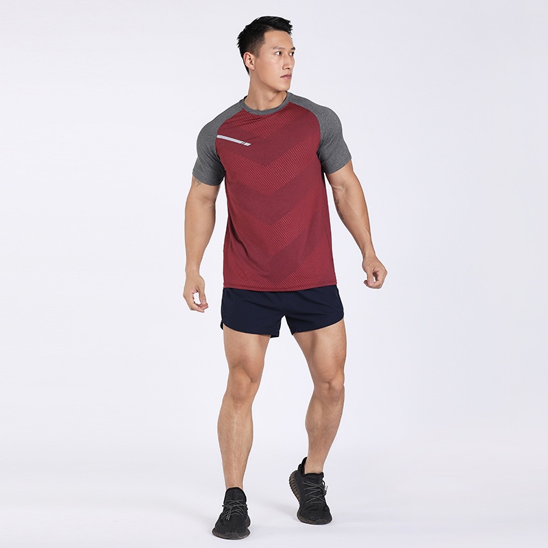 Áo thun thể thao nam tay ngắn thoáng khí nhanh khô chơi bóng rổ và tập luyện