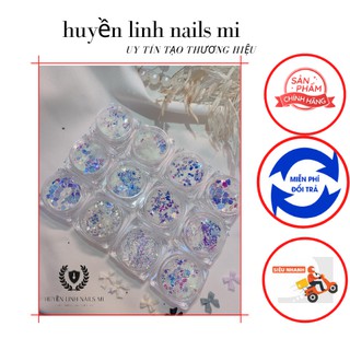 Sét nhũ mix 12 ô bắt sáng sét nhũ nail