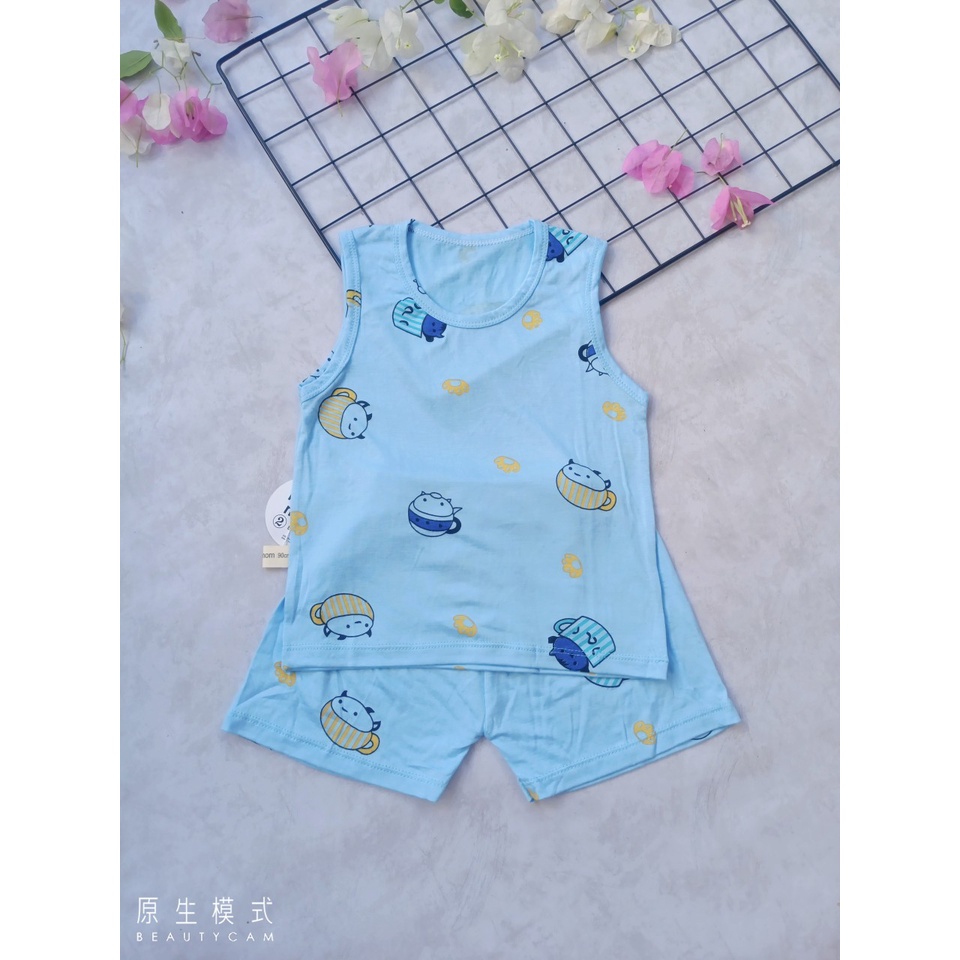 Bộ Ba Lỗ Chất Thun Lạnh Minky Mom Siêu Mềm Mịn Thoáng Mát Cho Bé Từ 5 – 16kg