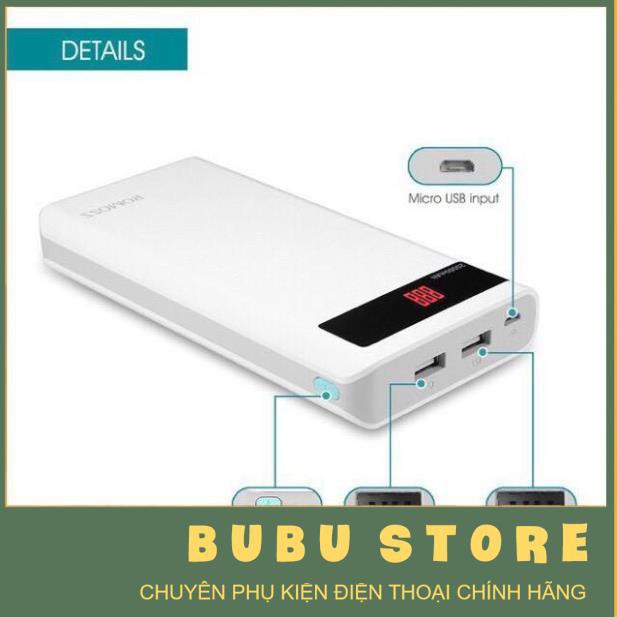 [CHÍNH HÃNG] Pin sạc dự phòng R0M0SS Sense 6P 20000mAh Bảo Hành 12 Tháng  - BUBU