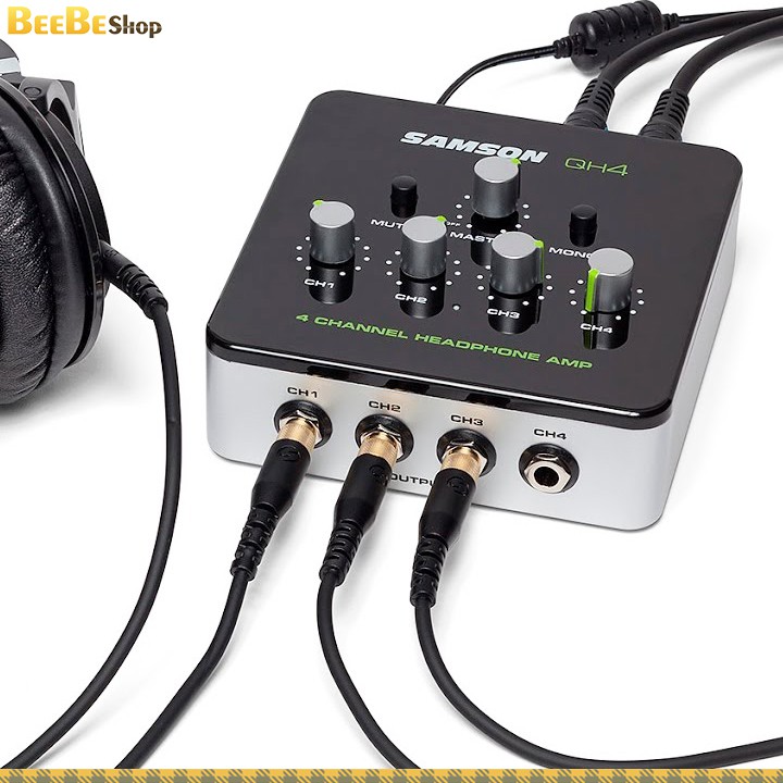 Samson QH4 - Bộ Chia Tai Nghe 4 Cổng Cho Phòng Thu, Khuếch Đại Cao Cấp Headphone Distribution Amplifier