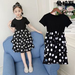 Váy 3 tầng chấm bi nhung ss