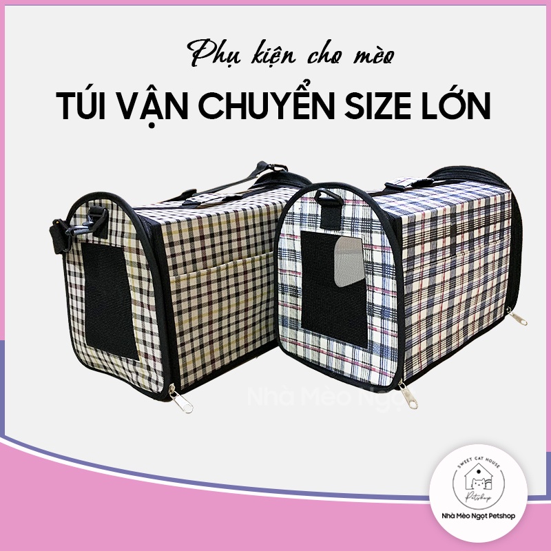 Túi Vận Chuyển Họa Tiết Size Lớn Cho Chó Mèo | Nhà Mèo Ngọt