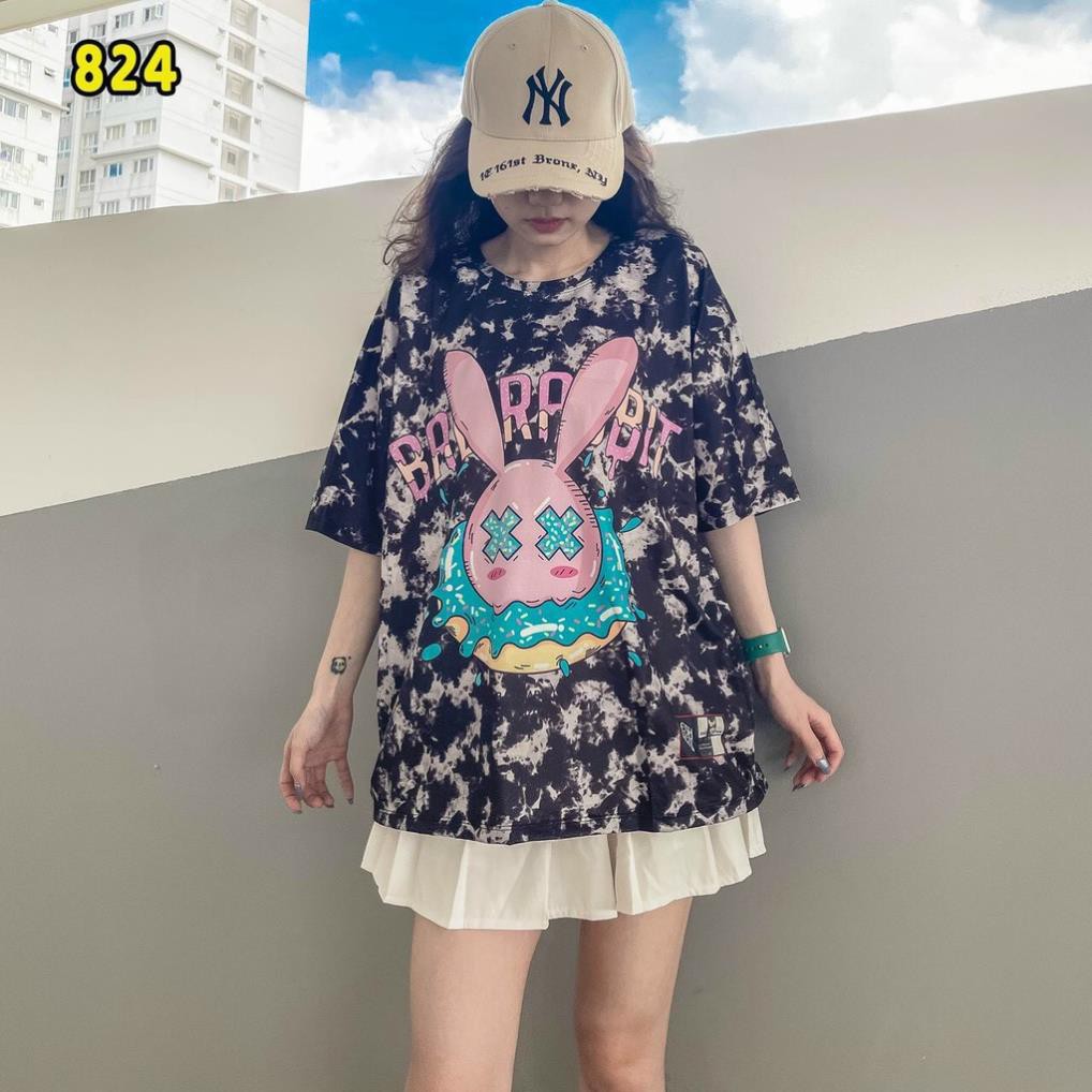 Áo Thun Loang - Áo Phông Loang Nam Nữ Tay Lỡ Unisex - Hot Trend Hàng Cao Cấp Loại 1, Vải Thun Lạnh 4C Đầu Thỏ Rabbit